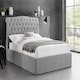 image 2 of 4ft6 Double Ottoman gas liftup storage bed frame,fabric upholstered, light grey,buttoned back,curved bed frame,bedstead