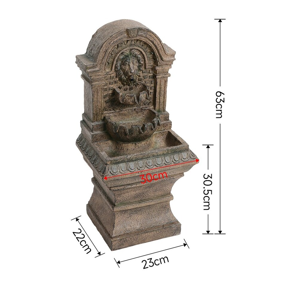 image 1 of Living and Home Outdoor Solar-Powered Water Fountain for Patios and Gardens Multi