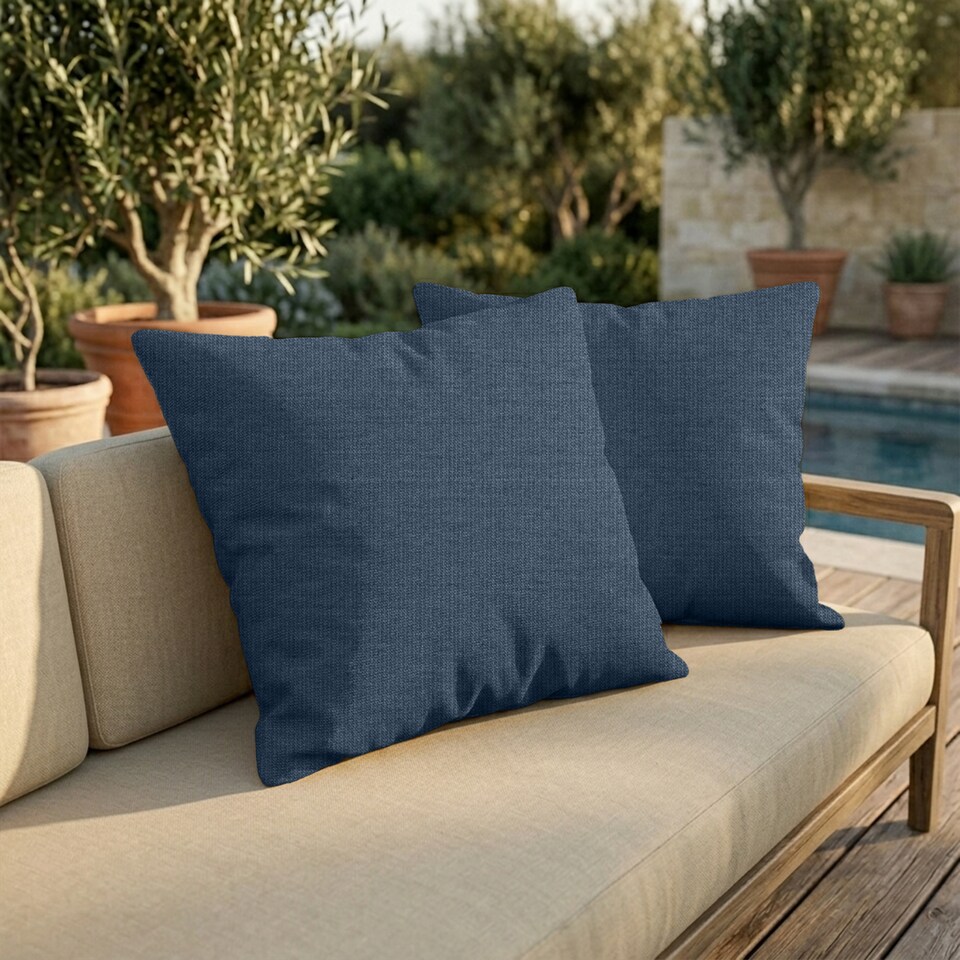 image 1 of Covers&All Sunbrella Throw Pillows Pack Of 4, Square 26 x 26, Spectrum Denim