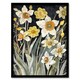 image 1 of Dark Daffodils Bloom Spring Floral Living Room Black Framed Wall Art Print A4