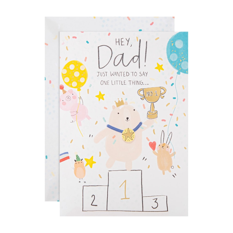 image 1 of Hallmark Father's Day Card For Dad - 3D Pop-Up Balloons And Bear