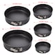 image 2 of Living and Home Set of 5 Non-Stick Round Springform Cake Pans with Removable Bottoms | Black