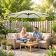 image 6 of Outsunny 3(m) Banana Parasol Cantilever Umbrella Garden | Cream | Beige | 3 m diameter