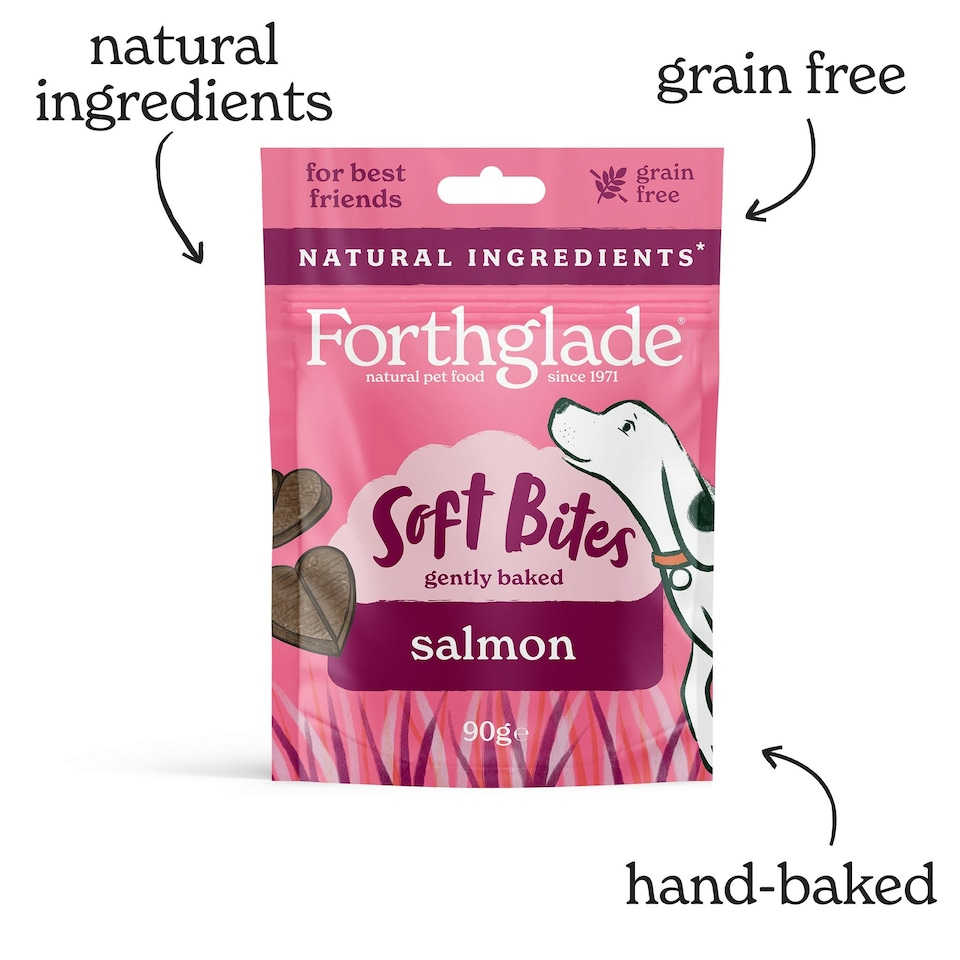 image 1 of Salmon Soft Bites Dog Treats (8x90g)