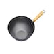 image 1 of KitchenCraft Wok Black Carbon Steel 30cm