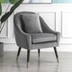 image 2 of Octavia Velvet Fabric Accent Chair - Grey