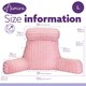 image 8 of Aamira Reading Pillow Pink Faux Fur Ribbed Memory Foam Support Cushion | Pink | Pink | Standard | 1
