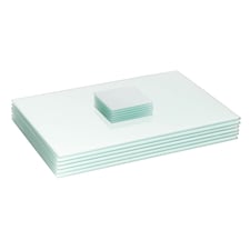 Harbour Housewares White Glass Table Set - 40 x 30cm - 12 Piece Placemats & Coasters White