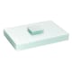 image 1 of Harbour Housewares White Glass Table Set - 40 x 30cm - 12 Piece Placemats & Coasters White