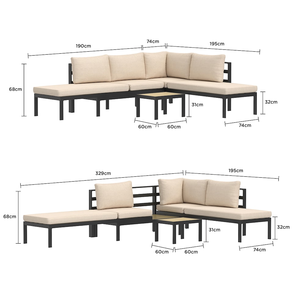 image 1 of Charles Bentley Lagos Modular Aluminium Lounge Set