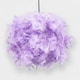 image 5 of Eye-Catching and Modern Small Lilac Feather Decorated Pendant Lighting Shade | Purple