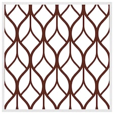 Tiled geometrics (Picutre Frame) White | XL