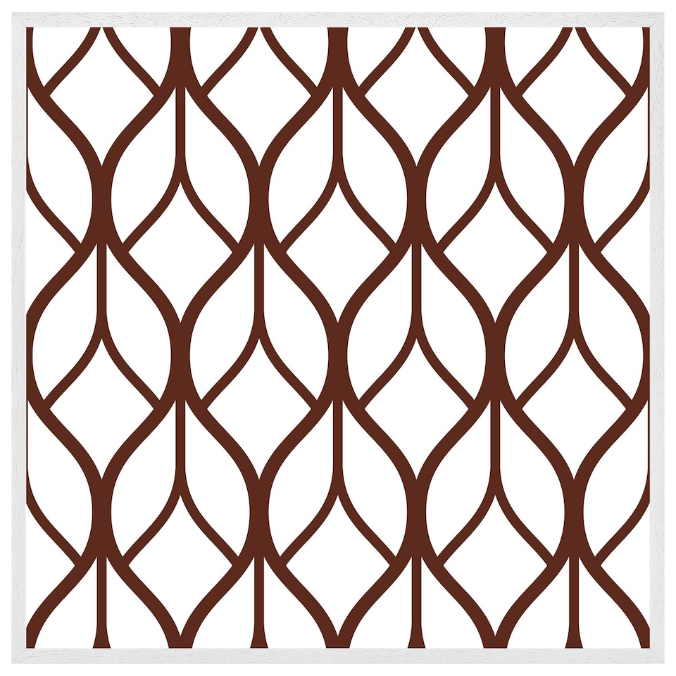 image 1 of Tiled geometrics (Picutre Frame) White | XL