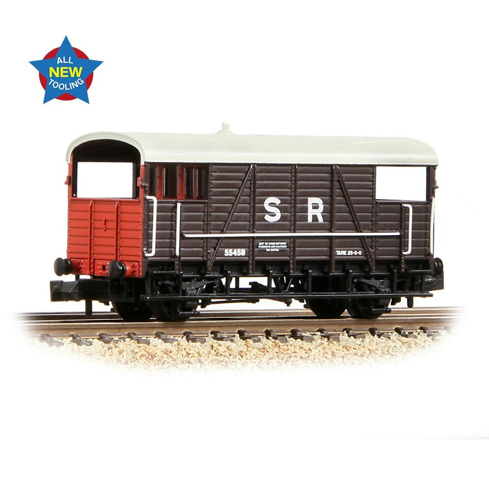 Graham Farish 25t Dance Hall Brake Van SR Brown 55458