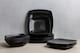 image 2 of Creative Tops Raven 12 Piece Black Stoneware Square Dinner Set