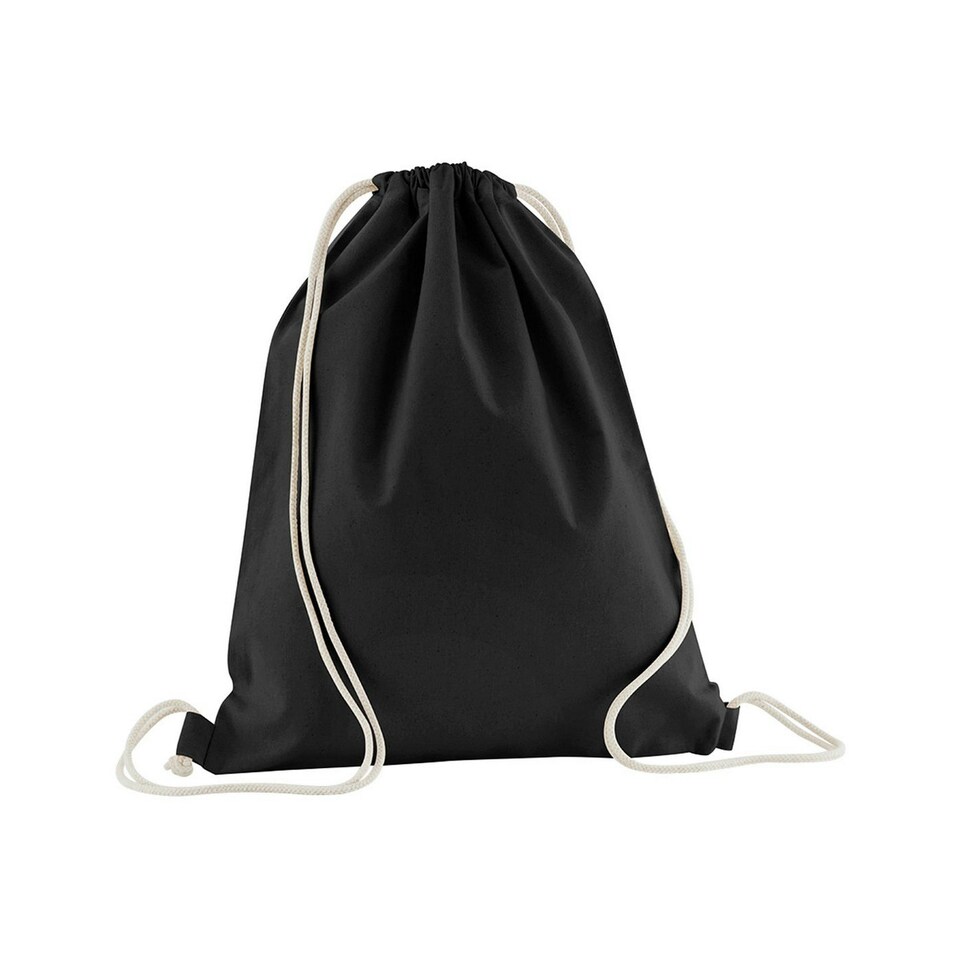 Westford Mill Organic Cotton Drawstring Bag - Black - One Size Black | One Size