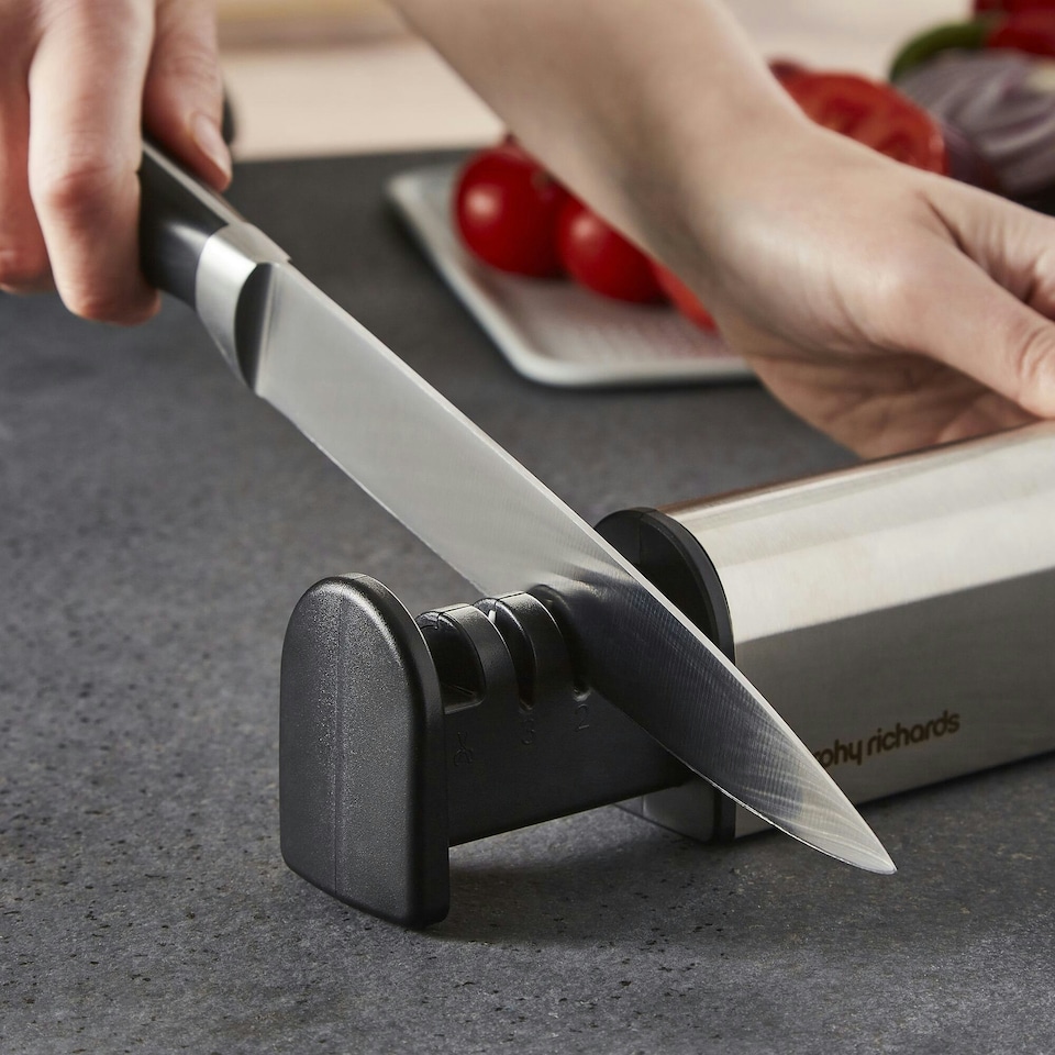 image 1 of Morphy Richards 4 in 1 Retractable Knife and Scissor Sharpener