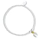 image 3 of Harry Potter Ball Bead Bracelet with Golden Snitch Charm & Crystal elements BHPSB004