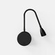 image 4 of CGC MATILDA Black Adjustable Flexible Neck LED Rechargeable Magnetic USB-C Bedside Wall Light
