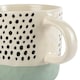 image 4 of Nicola Spring Ceramic Dipped Dots Coffee Mugs - 385ml - 4 Colours Multi