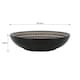 image 6 of 16pc Black Pad Print Dinner Set