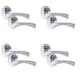 image 1 of Golden Grace 4 Pairs Astrid Design Classic Door Handles in Polished Chrome Finish Chrome
