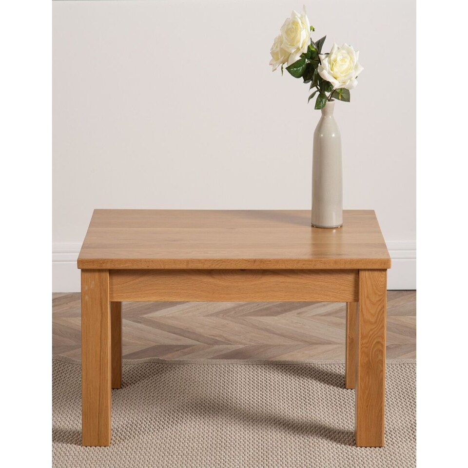 image 1 of Oslo Solid Oak Coffee Table for Living Room | Brown | Light Oak