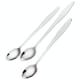image 1 of KitchenCraft Ice Cream Soda Spoons Silver Stainless Steel Set of 3