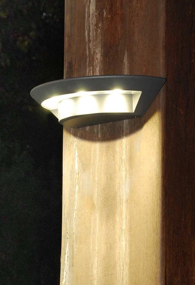 image 1 of Kasper LED 1 Light Small Bathroom Wall Light Graphite IP54