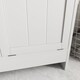 image 9 of kleankin 2 Doors Laundry Cabinet, Bathroom Cabinet with 2 Tilt-Out Hampers, Modern Storage Unit for Washroom, White