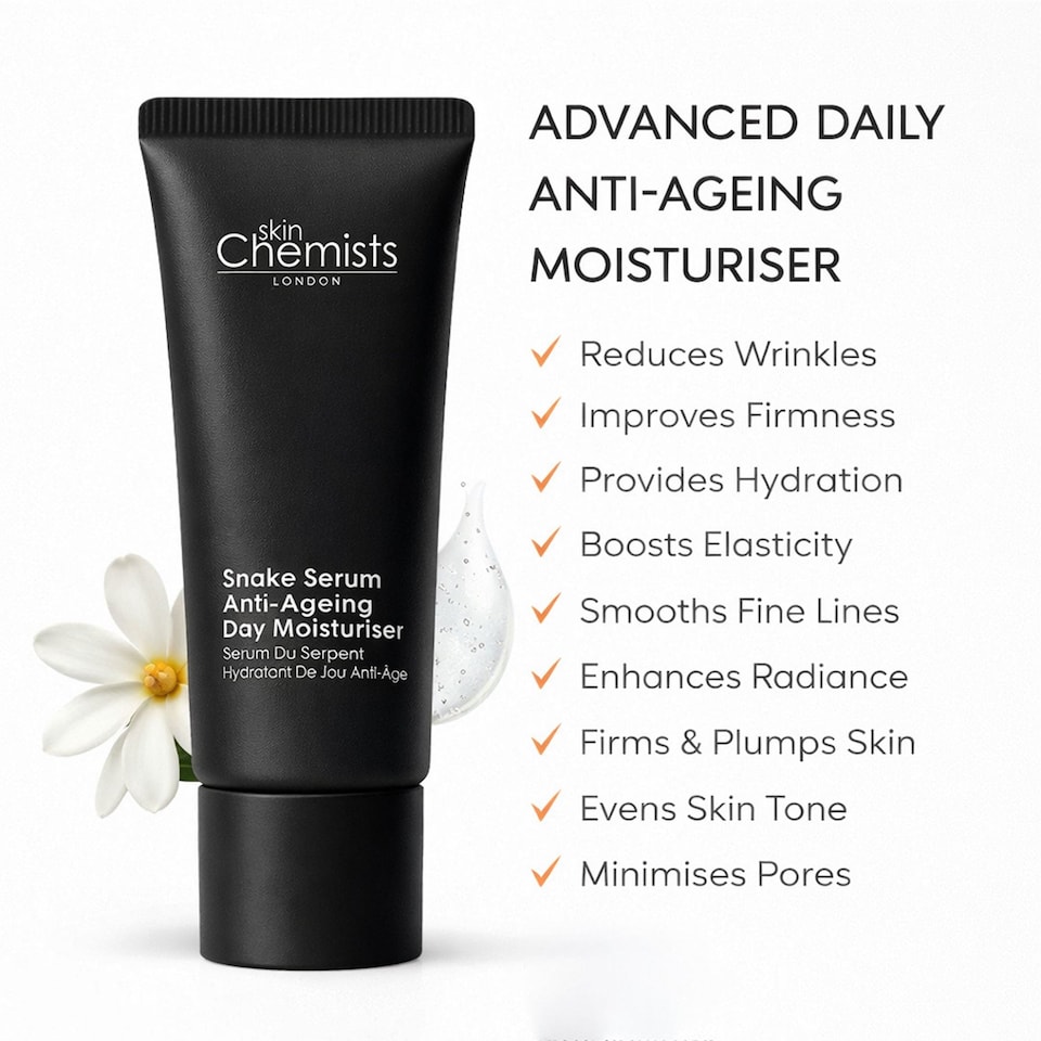 image 1 of skinChemists Snake Serum Anti-Ageing Day Moisturiser 50ml for Smoothing and Wrinkles