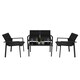 image 3 of Rattan Patio Furniture Set - Black