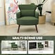 image 10 of HOMCOM Armchair with Padded Seat and Backrest for Living Room, Green Green