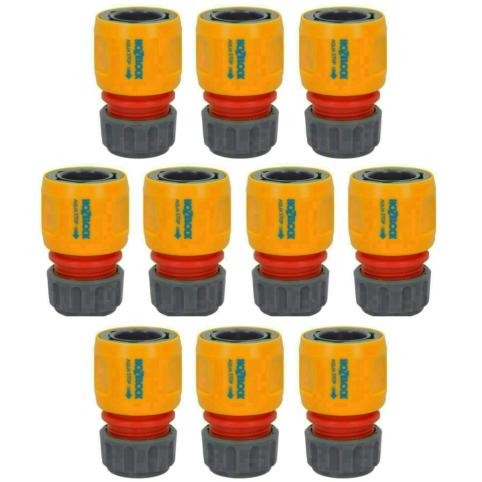 image 1 of Hozelock Quick Release Aqua Water Stop Garden Hose Pipe Connector Fitting 10pc