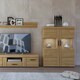 image 4 of Cortina Low Wide 2 Door Display Cabinet in Grandson Oak