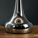 image 3 of ValueLights Teardrop Pair of Chrome Touch Table Lamps with Black Shade and Bulbs