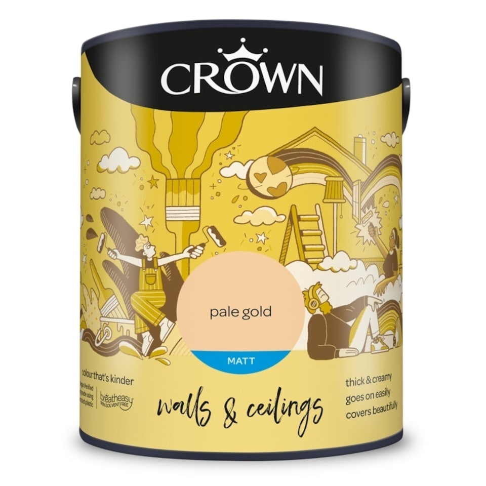 image 1 of Crown Matt Emulsion Pale Gold 5L