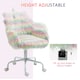image 3 of Vinsetto Faux Fur Unicorn Desk Chair Fluffy Home Office Chair with Armrests