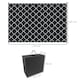 image 5 of Outsunny Reversible Waterproof Outdoor Rug W/ Carry Bag, 182 x 274 cm Black | Black