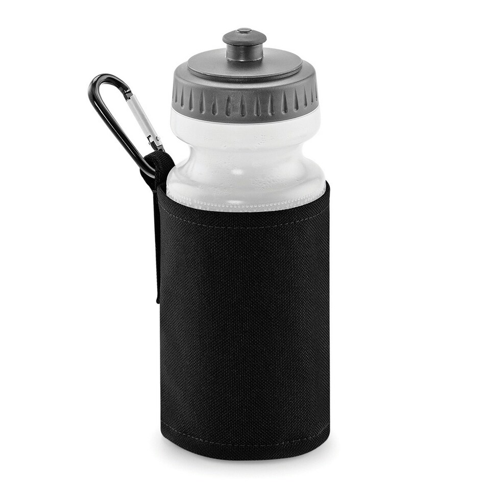 image 1 of Quadra Water Bottle And Fabric Sleeve Holder - Black - One Size