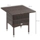 image 7 of Outsunny PE Rattan Outdoor Coffee Table, Easy Match Rattan Side Table, Brown