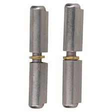 Lift Off Bullet Hinge Weld On Brass Bush 10x60mm Heavy Duty Door Hatch 2PK Silver