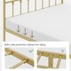 image 5 of Yaheetech Full Classic Iron Platform Bed with High Headboard and Footboard Antique Gold