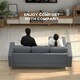 image 6 of HOMCOM 3-Seater L-Shaped Linen Sofa w/ Sponge Seat Back Cushions, Dark Grey 