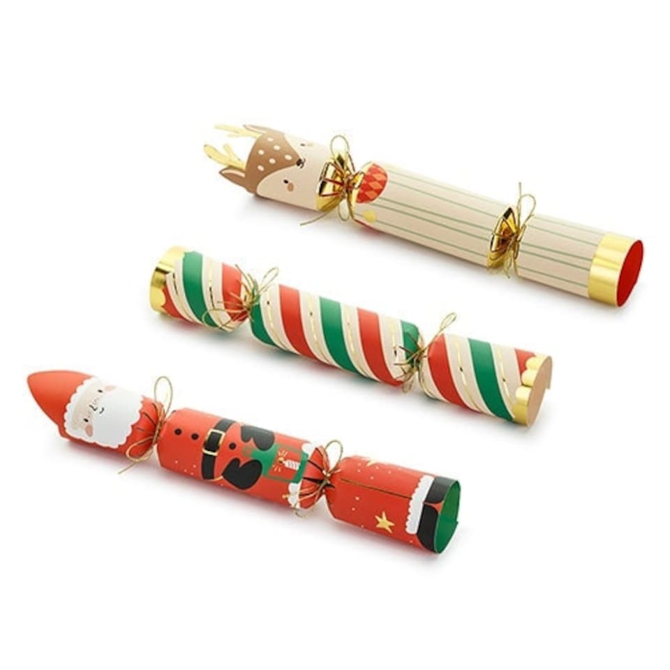 image 1 of Assorted Christmas Cracker Shaped Gift Boxes - Pack of 3