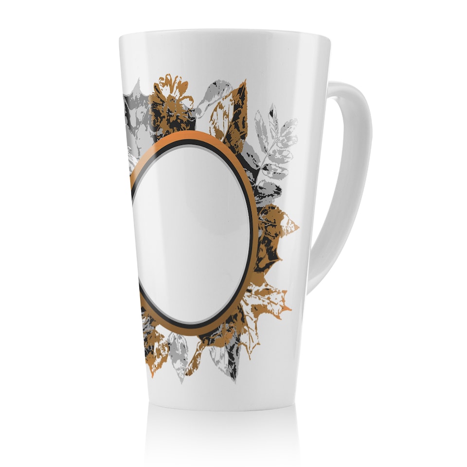image 1 of Paint Print Autumn Decoration Latte Mug