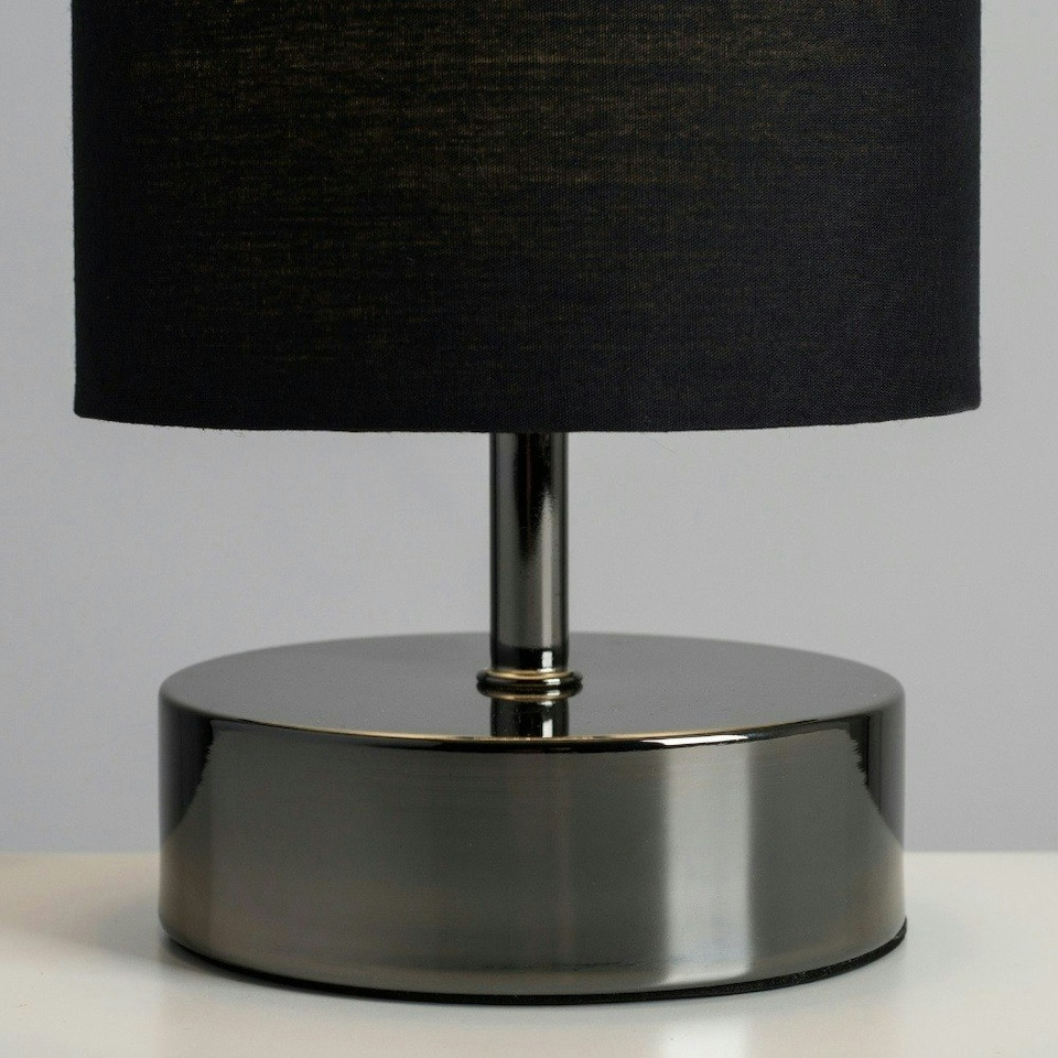 image 1 of ValueLights Malin Black Table Lamp Touch On/Off Dimmable