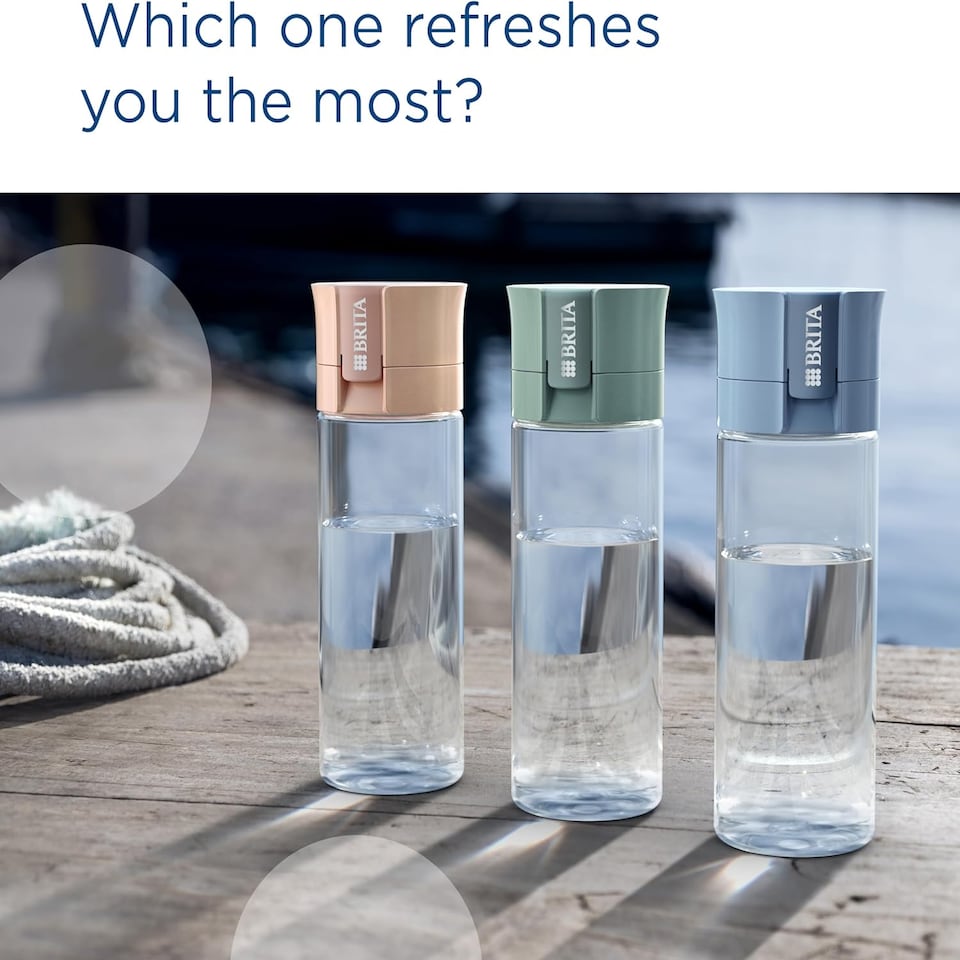 image 1 of BRITA Water Filter Bottle Apricot (600ml) incl. 2x MicroDisc Filters