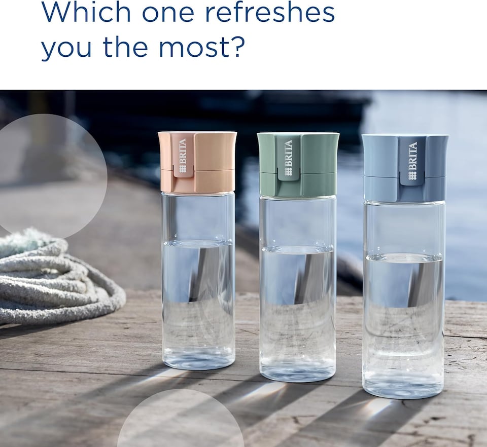 image 1 of BRITA Water Filter Bottle Apricot (600ml) incl. 2x MicroDisc Filters