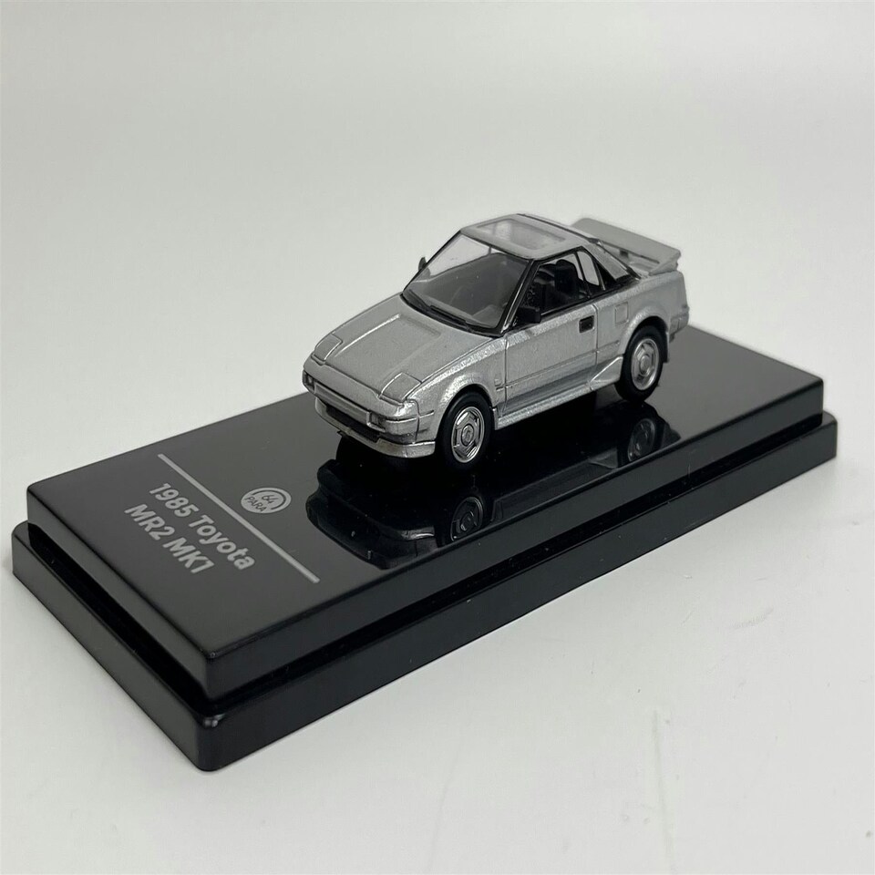image 1 of 1985 Toyota MR2 MK1 Super Silver Metallic LHD 1:64 Scale Paragon 55363